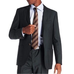 Sacoor Brothers Classic Slim Fit Men Button Up Blazer 100% Wool Size 40